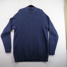 Duluth Sweater Mens Extra Large Tall Blue 1/4 Zip Long Sleeve Cotton - £23.73 GBP