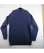 Duluth Sweater Mens Extra Large Tall Blue 1/4 Zip Long Sleeve Cotton - $29.69