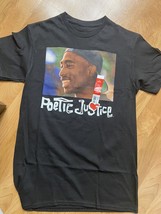 2Pac Tupac Shirt Mens Size Small Black Poetic Justice Short Sleeve Rap Nwt - £9.49 GBP