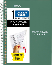 Personal Spiral Notebook, 1 Subject, College Ruled Paper, 7" X 4-3/8" 10... - $11.16