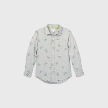 Cat &amp; Jack™ - Boys&#39; Dino Long Sleeve Button-Down Shirt Size XXL - 100% Cotton - £2.31 GBP