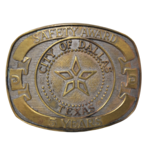 VTG City of Dallas TX Buckle Belt Employee 5 Year Safety Award Belt Buckle - £21.36 GBP