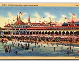 Casino on the Beach Santa Cruz California CA Linen Postcard V24 - $3.91