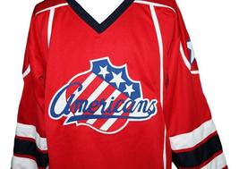 Any Name Number Rochester Americans Retro Hockey Jersey New Red Cherry image 4