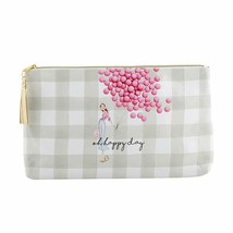 Oh Happy Day Balloon Girl Moomooi Oil Cloth Pouch Case Clutch Purse Bag 16&quot; - £26.03 GBP