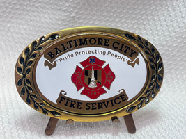 Baltimore City Fire Service Heritage Buckles Solid Brass Belt Buckle - £23.61 GBP