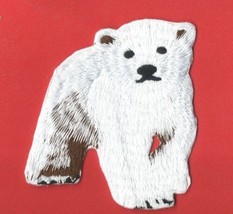 Polar Bear Cub Iron On Sew On Embroidered Patch 3 &quot;X 3 1/2&quot; - £4.33 GBP