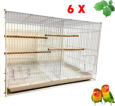 Lot Of 6 Aviary Canary Budgie Breeding Bird Cage 24X16X16&quot;H Center Divid... - £218.45 GBP