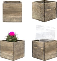 Cys Excel Cube Planter Box With Removable Plastic Liner (4&quot;X4&quot;X4&quot;)(4 Pcs) | - £31.96 GBP