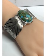 MONTANA SILVERSMITHS SANTA FE TURQUOISE RUFFLED FEATHER CUFF BRACELET - $218.00 CAD