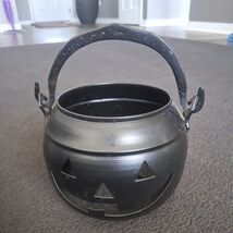 Hosley Metal Halloween Jack-O-Lantern Pumpkin Candle Holders Made in USA - $12.38