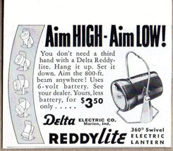 1952 Vintage Ad Delta Reddy-Lite Swivel Electric Lanterns Marion,IN - $8.26