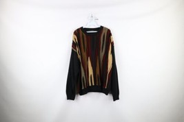 Vtg 90s Coogi Style Mens XL Ed Bassmaster Textured Knit Cosby Dad Sweater USA - £62.11 GBP