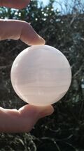Pink mangano calcite sphere / 63mm - $106.91