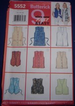 Butterick Misses/ Misses’ Petite Vest Size 12-16 #5552 - £3.95 GBP