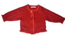 Absorba Soft Open Knit Cardigan Sweater Infant Girls Size 3mo Flower App... - £11.36 GBP