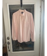 G.H. Bass &amp; Co Button Down Shirt Long Sleeve Men&#39;s L 100% Cotton Pink St... - $14.80