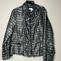 Chaus Jacket Grey &amp; Black Print Large - $15.68