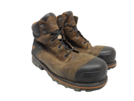 Timberland PRO Men&#39;s 6&quot; Boondock Comp. Toe WP Work Boots 91631 Brown Size 12W - £62.83 GBP
