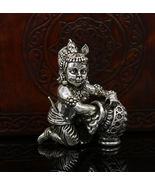 925 sterling silver  Krishna Bal Gopal statue figurine puja article  su208 - €623,32 EUR