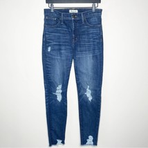 MADEWELL 9&quot; High-Rise Skinny Jeans: Destructed Edition Size 29 - £41.70 GBP