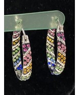 Enduring Jewels Colorful Crystal Hoop Earrings - $19.54 CAD