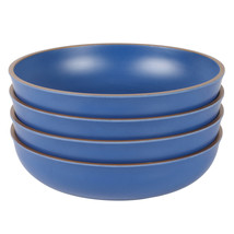Gibson Home Rockabye 4 Piece 8.5 Inch Melamine Dinner Bowl Set In Blue - $35.95