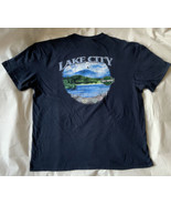 Harley Davidson Blue T-shirt Size 2XL Lake City Lake Placid NY Olympics - £23.45 GBP