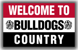 Georgia Bulldogs Flag 90x150cm 3x5ft Welcome To Bulldogs Country Fan Best Banner - £11.84 GBP