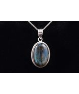 925 Sterling Silver Pendant Necklace Labradorite Gemstone Ethnic Jewelry... - $94.99
