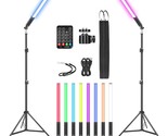 2 Pack Rgb Led Video Light Wand Stick, Luxceo Photography Studio, 6000K. - £132.11 GBP