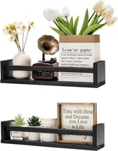 Gneric Floating Shelves For Wall, Black Nursery Book Shelves, 15.7 Inch, 2 Pack - £25.40 GBP