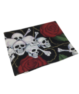 Fabric Skulls Bones Red Roses Born to Ride Alexander Henry 2002 Fat Quar... - £6.64 GBP