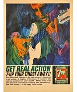 7up get real action thirst away guitar rock n roll restart 964 Vintage P... - $192.55 MXN