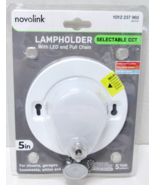 New Novolink Pull Chain Controlled LED Lamp Holder White 7.5W 5&quot; PC5824 - $13.31 CAD