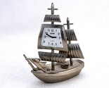Ganz Pewter Ship Clock, Japanese Quartz Movement, Works, Desktop Paperwe... - $24.45