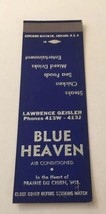 Vintage Matchbook Cover Matchcover Blue Heaven Prairie Du Cohen WI Sales... - £2.98 GBP