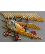 Vintage Pressed Aluminum Bi-Wing Airplane Wall Plaque – GDC – GREAT DETAIL - £38.88 GBP