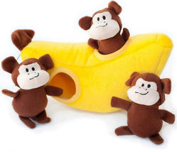 Zippypaws Monkey &amp; Banana Interactive Burrow Toy - £13.97 GBP+