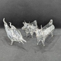 Glasi Hergiswil Glass Animal Sculptures by Roberto Niederer, Swiss, Vintage - £65.26 GBP