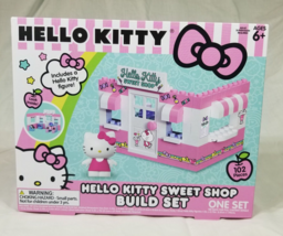 Sanrio Hello Kitty Sweet Shop Build Set 102 Pieces Includes Hello Kitty Figure - £12.25 GBP