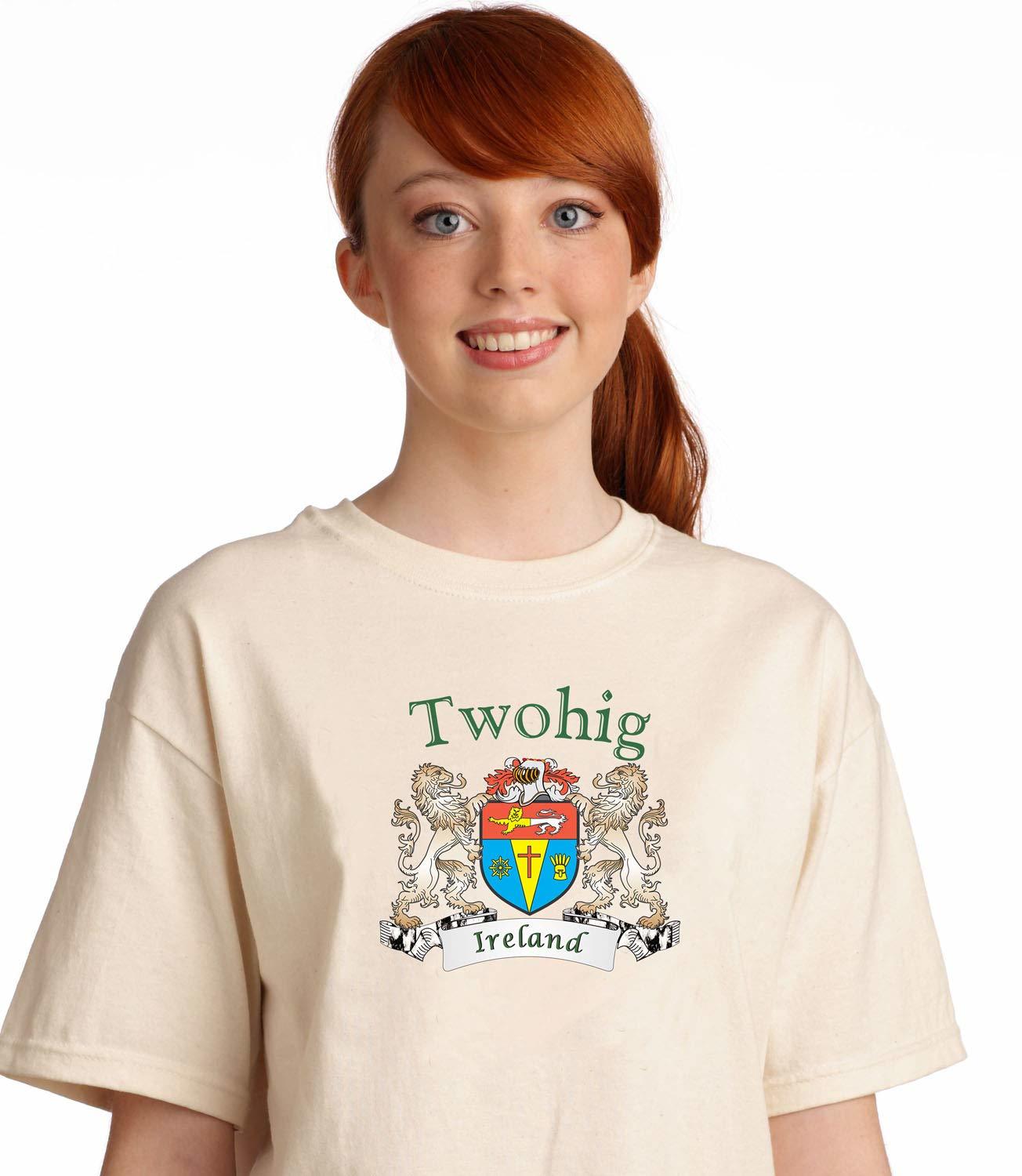 Twohig Irish Coat of arms tee Shirt in Natural - $15.63+