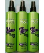 3 PACK GARNIER FRUCTIS STYLE FULL CONTROL ANTI-HUMIDITY HAIRSPRAY, NON-A... - £16.29 GBP