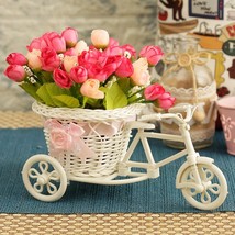 Cycle Shape Flower Vase with Peonies Bunches Embellish your home or office space - £23.80 GBP