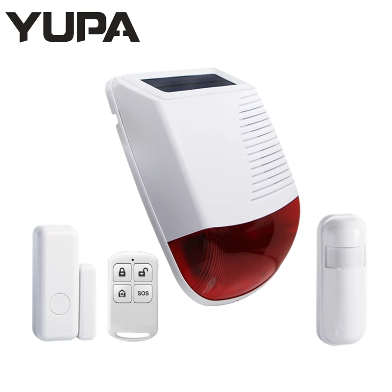 S light flash strobe outdoor solar waterproof siren for home burglar alarm kit wifi gsm thumb200