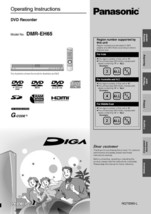 Panasonic DMR-EH65 DVD Recorder Owners Instruction Manual - $22.24