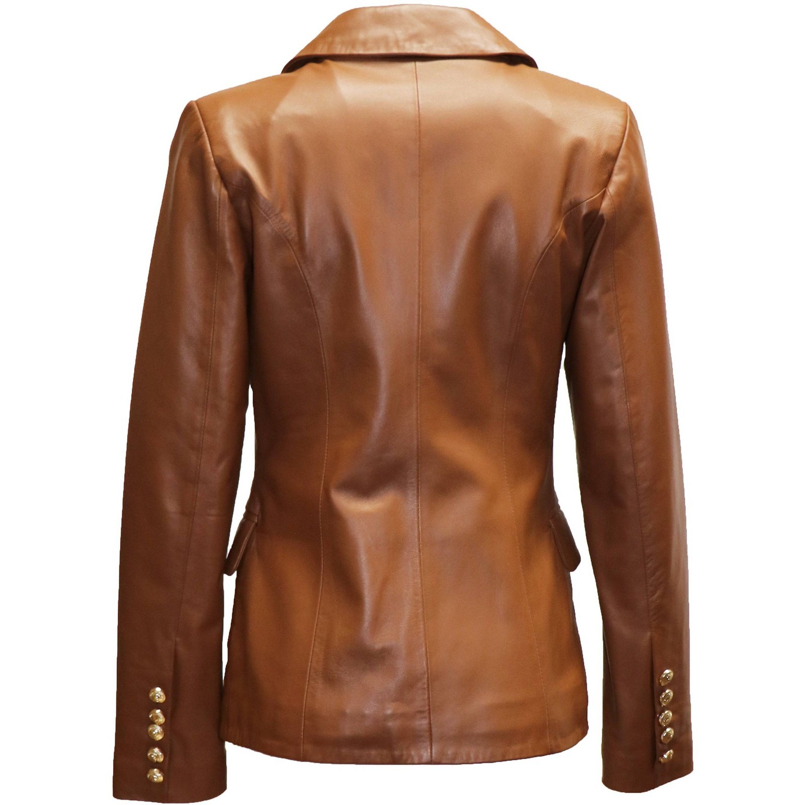 Victor Freeman Women's double Breasted Leather Blazer Jacket Item image 2