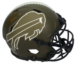Josh Allen Autographed (Gold) Buffalo Bills STS Authentic Speed Helmet Beckett - £704.42 GBP