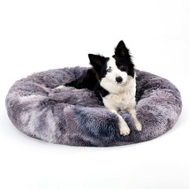 Fluffy Donut Dog Bed  Warm Soft Long Plush Pet Cushion Dog House Cat  Be... - €8,88 EUR+