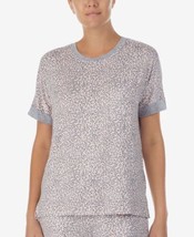 DKNY Womens Sleepwear Short Sleeve Contrast Trim Printed Pajama Top Only,1-Piece - £31.54 GBP